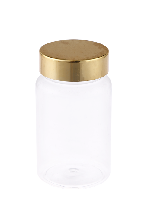 120ml PET盖子镀金保健品胶囊瓶
